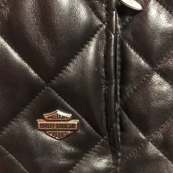 HARLEY DAVIDSON Black Quilted Leather Jacket - Picture 5 of 5